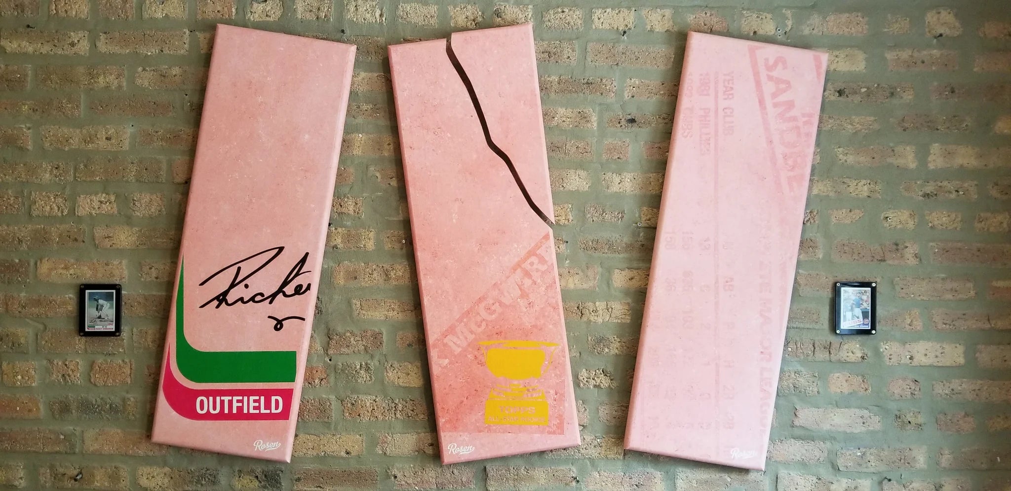 Giant sticks of Topps Chewing Gum by artist Matthew Lee Rosen