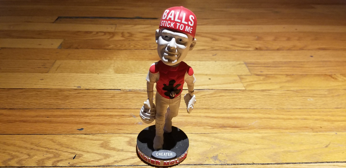 Baseball card art by Matthew Lee Rosen (aka Matthew Rosen) - Yadier Molina "Stuck" Bobblehead