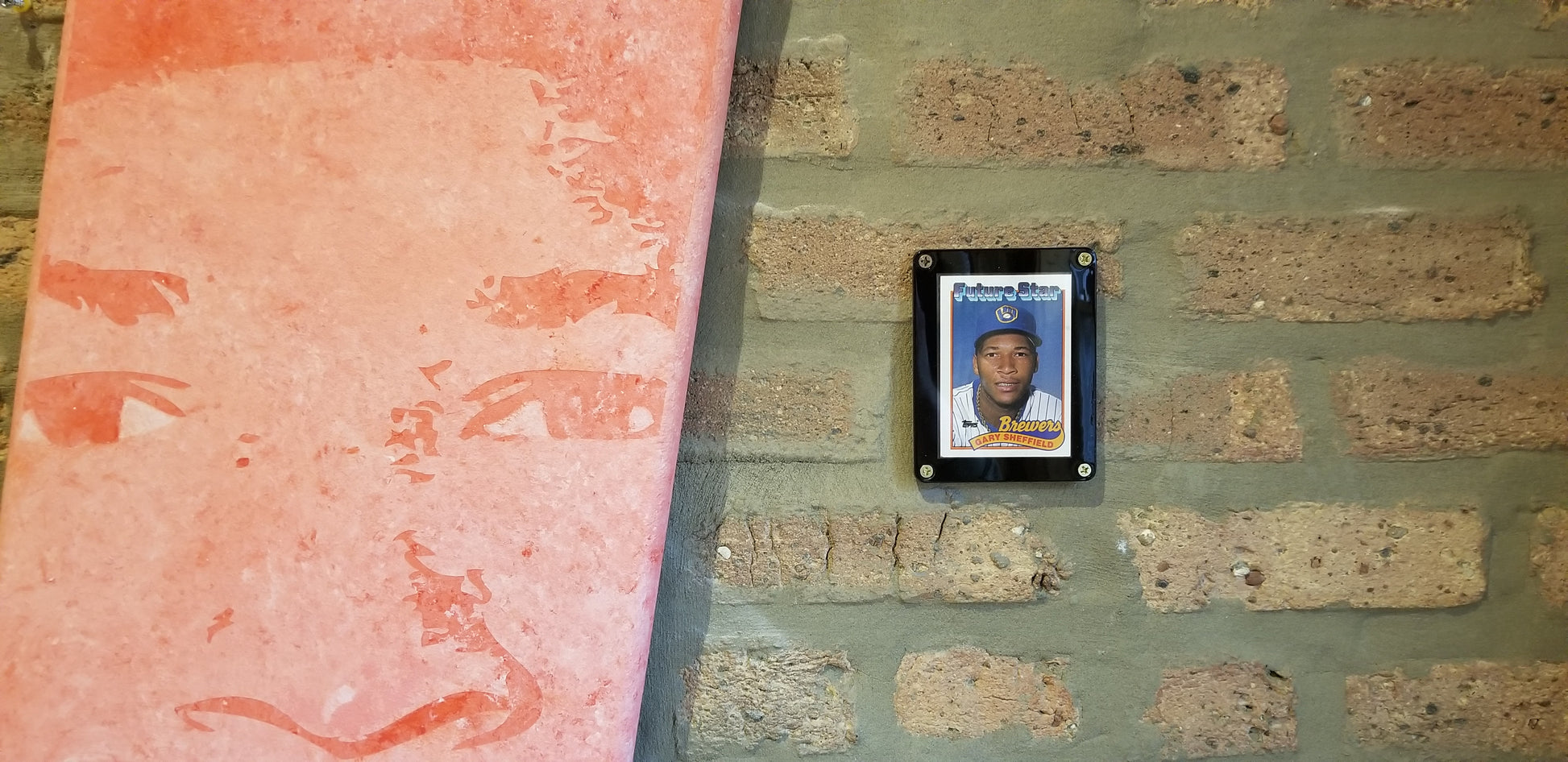 Baseball card art by Matthew Lee Rosen (aka Matthew Rosen) - 1989 Topps Future Star: Gary Sheffield (Giant Gum Stick)