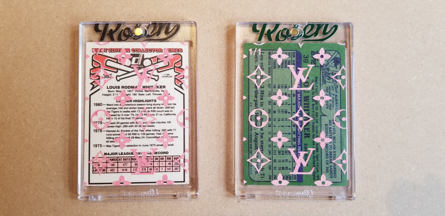 Baseball card art by Matthew Lee Rosen (aka Matthew Rosen) - Gum Stick Collector Cards - Lou Whitaker