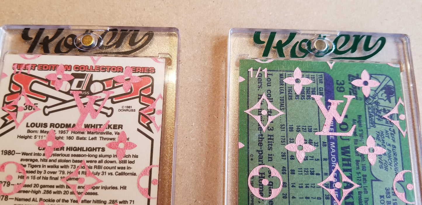 Baseball card art by Matthew Lee Rosen (aka Matthew Rosen) - Gum Stick Collector Cards - Lou Whitaker