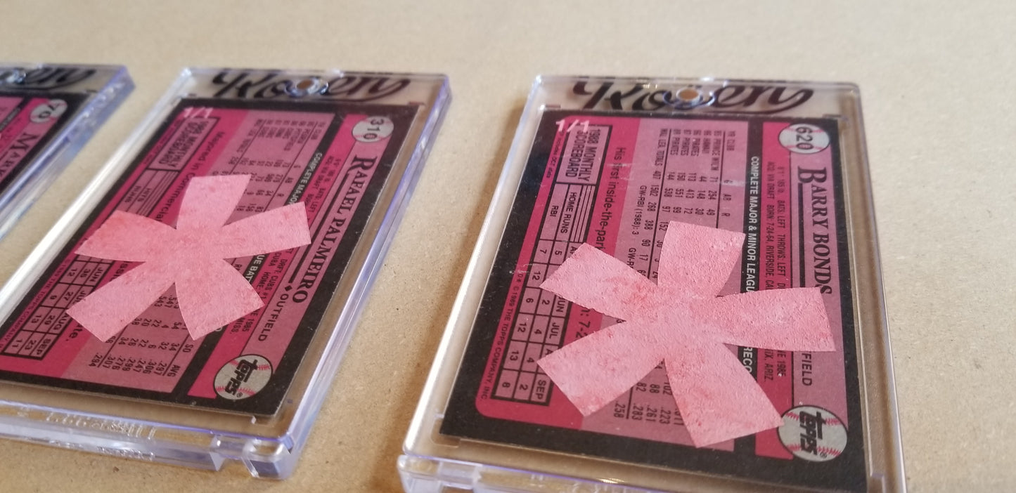 Baseball card art by Matthew Lee Rosen (aka Matthew Rosen) - Gum Stick Collector Cards - 1989 Topps (Asterisks)