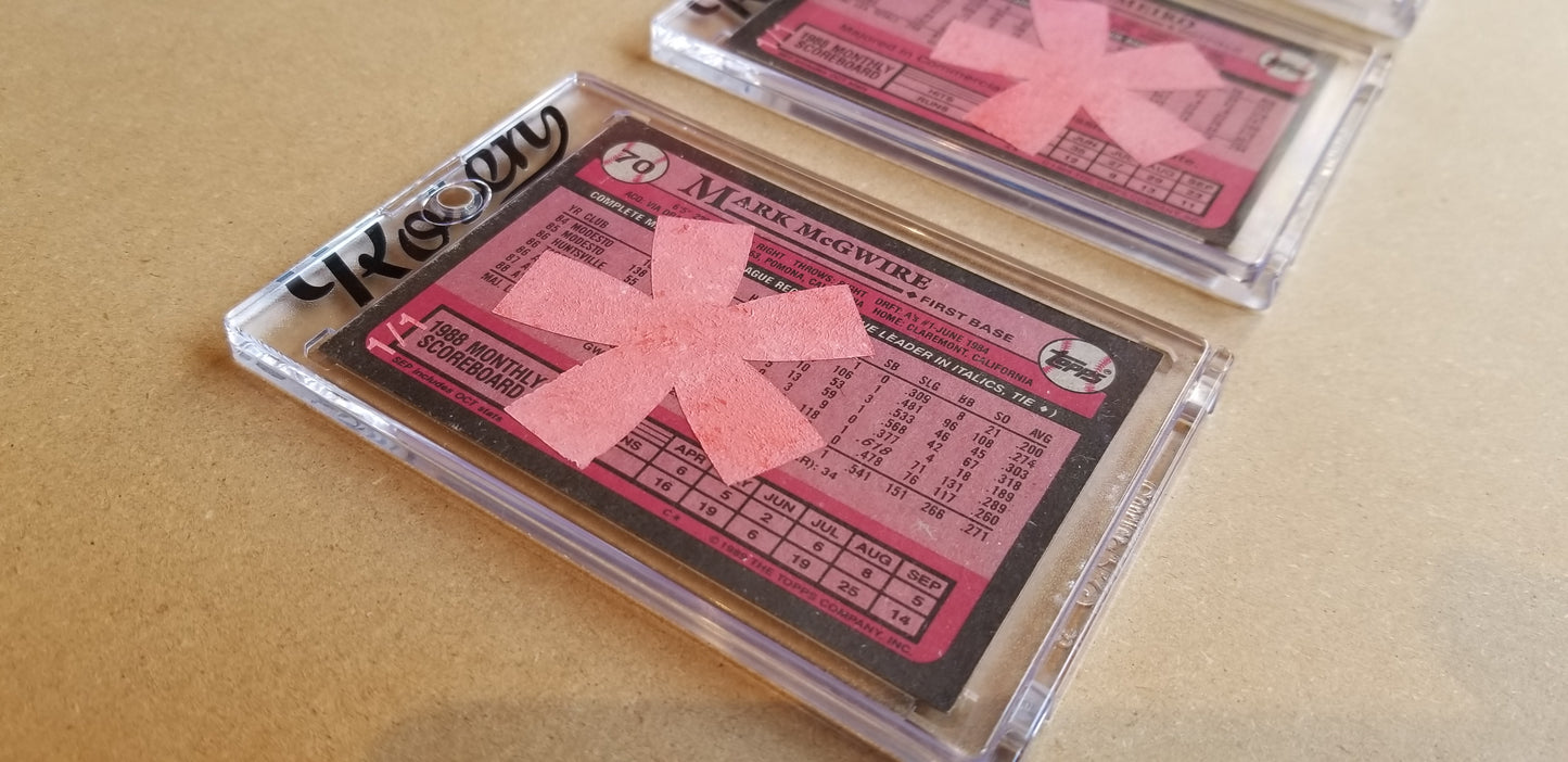 Baseball card art by Matthew Lee Rosen (aka Matthew Rosen) - Gum Stick Collector Cards - 1989 Topps (Asterisks)