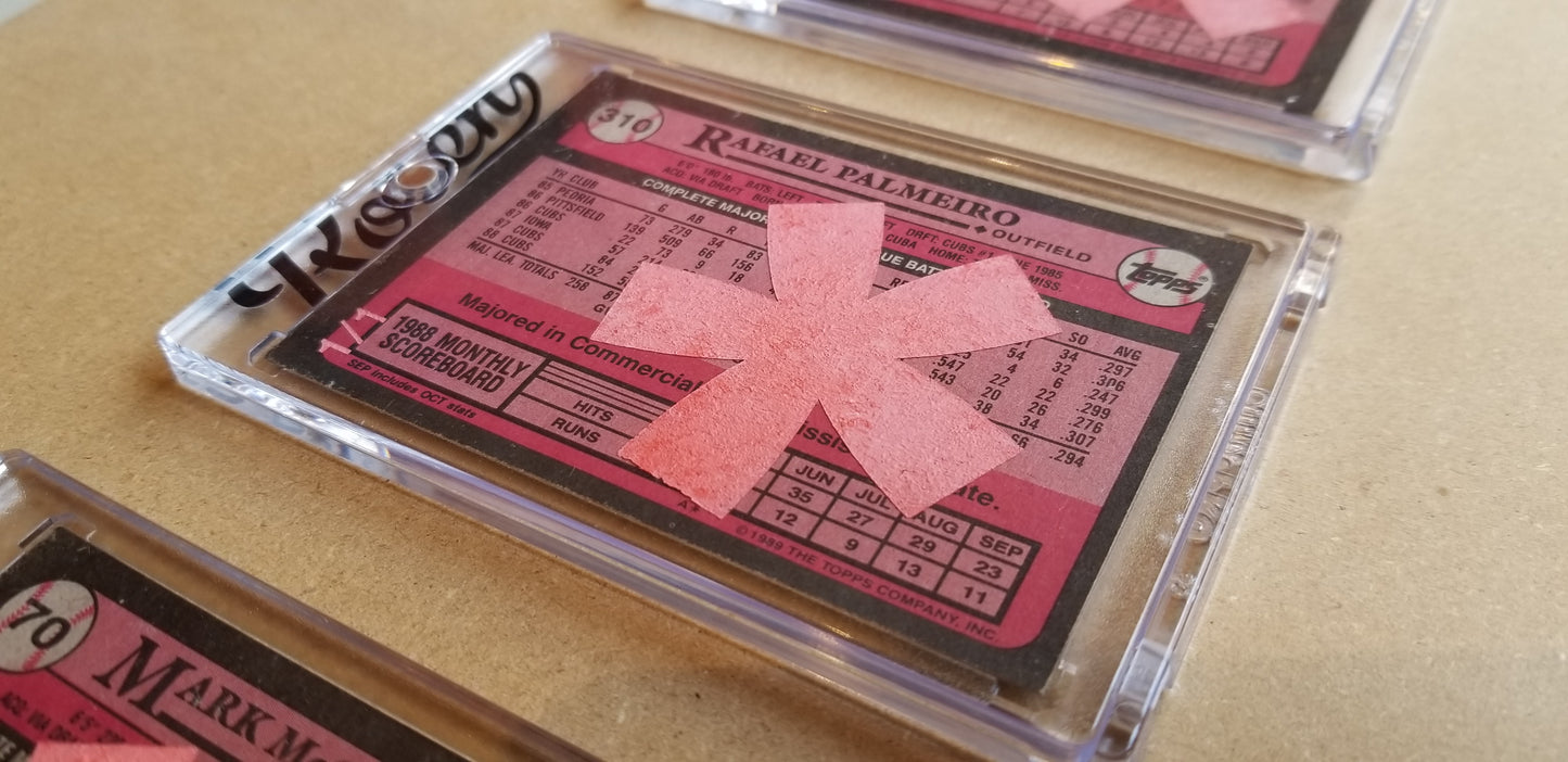 Baseball card art by Matthew Lee Rosen (aka Matthew Rosen) - Gum Stick Collector Cards - 1989 Topps (Asterisks)