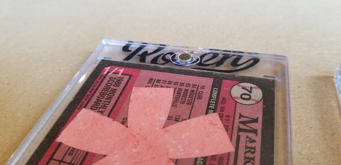 Baseball card art by Matthew Lee Rosen (aka Matthew Rosen) - Gum Stick Collector Cards - 1989 Topps (Asterisks)