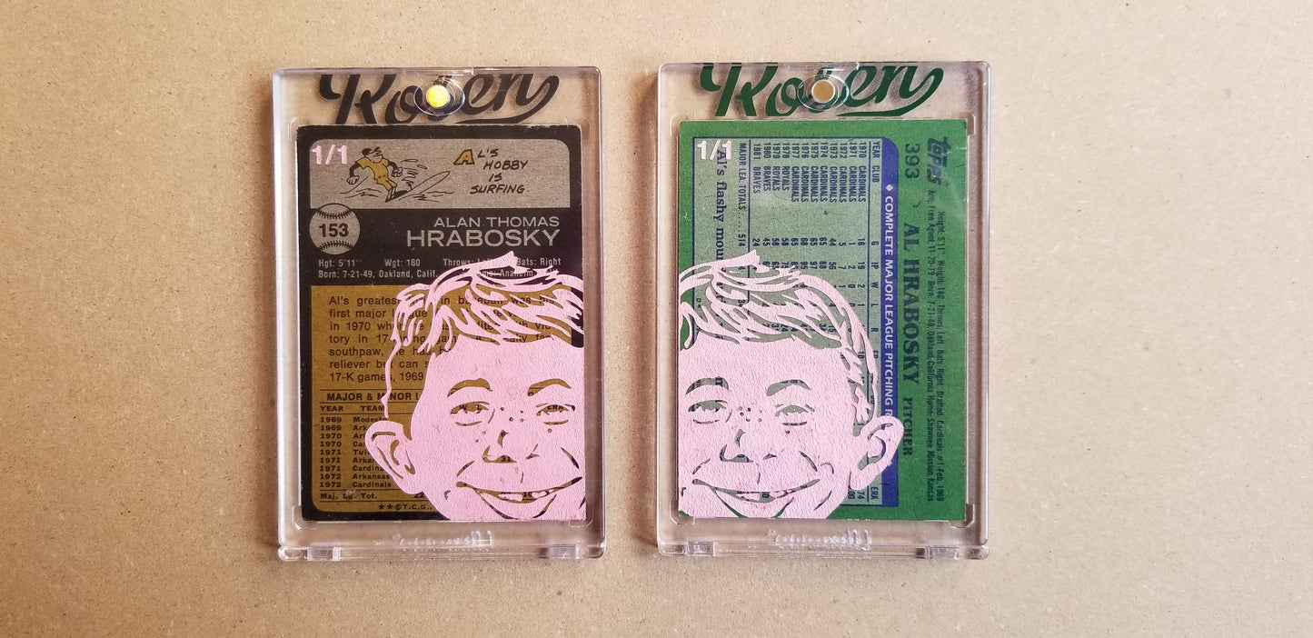 Baseball card art by Matthew Lee Rosen (aka Matthew Rosen) - Gum Stick Collector Cards - Al Hrabosky