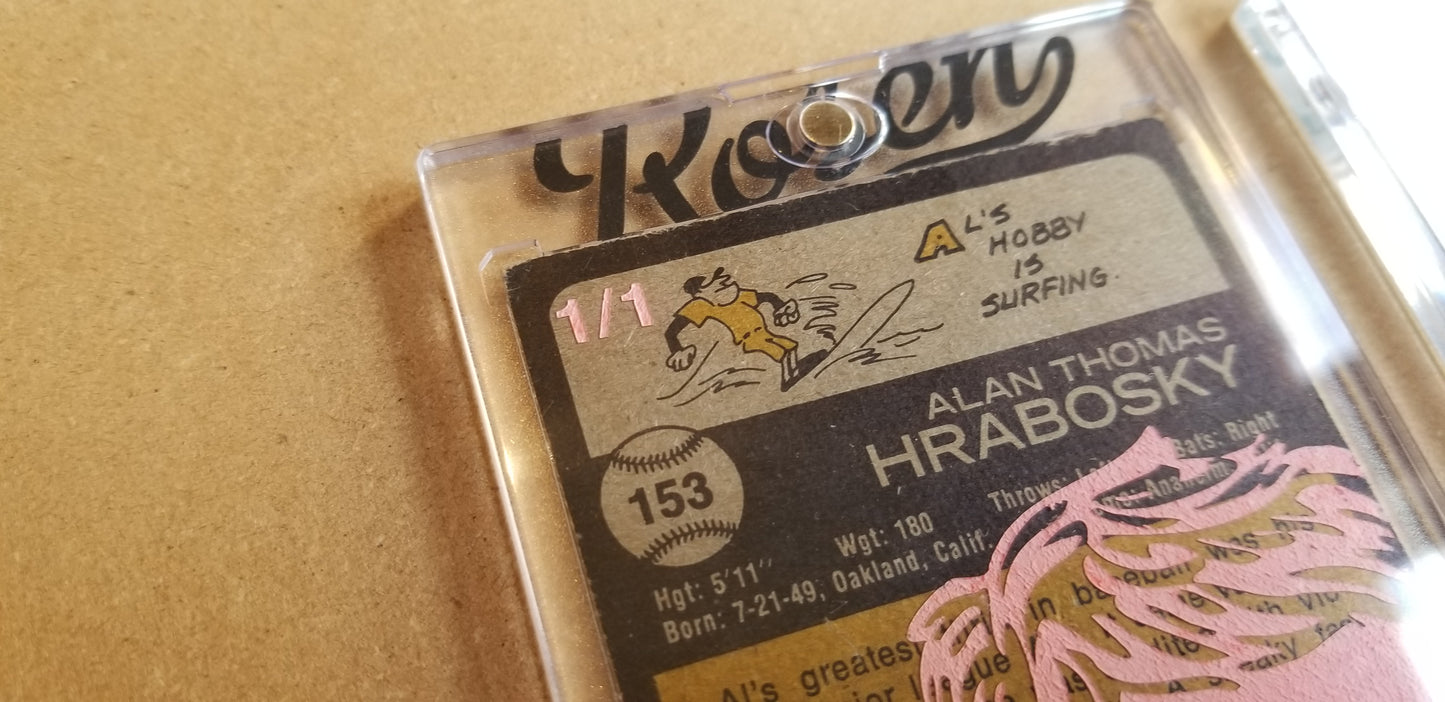 Baseball card art by Matthew Lee Rosen (aka Matthew Rosen) - Gum Stick Collector Cards - Al Hrabosky