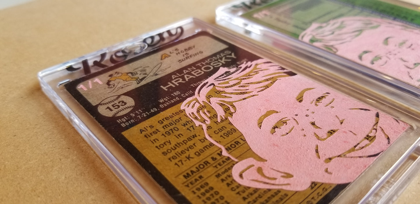 Baseball card art by Matthew Lee Rosen (aka Matthew Rosen) - Gum Stick Collector Cards - Al Hrabosky