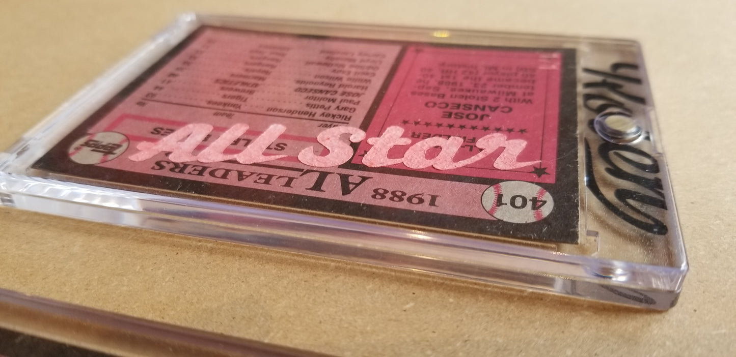 Baseball card art by Matthew Lee Rosen (aka Matthew Rosen) - Gum Stick Collector Cards - 1989 Topps (All Stars)