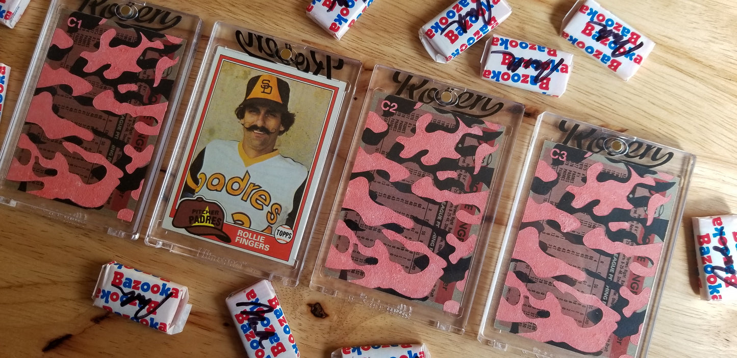 Baseball card art by Matthew Rosen - Rollie Fingers Camouflage