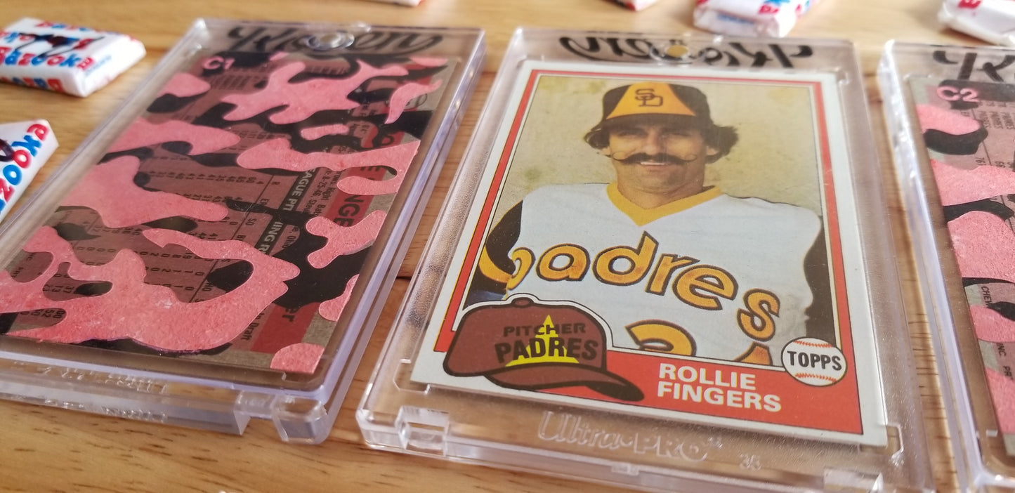 Baseball card art by Matthew Rosen - Rollie Fingers Camouflage