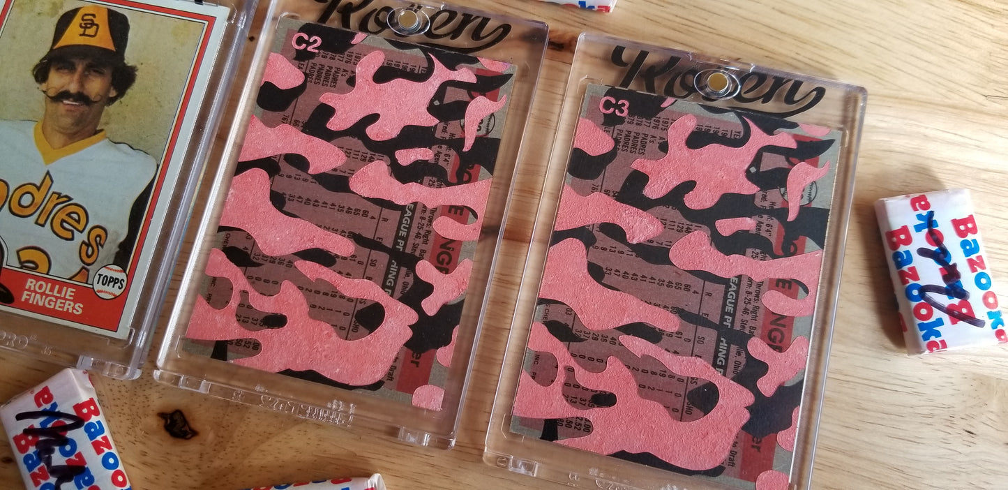 Baseball card art by Matthew Rosen - Rollie Fingers Camouflage