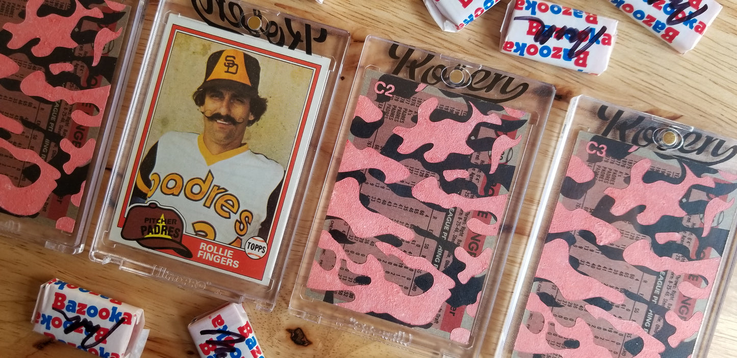 Baseball card art by Matthew Rosen - Rollie Fingers Camouflage