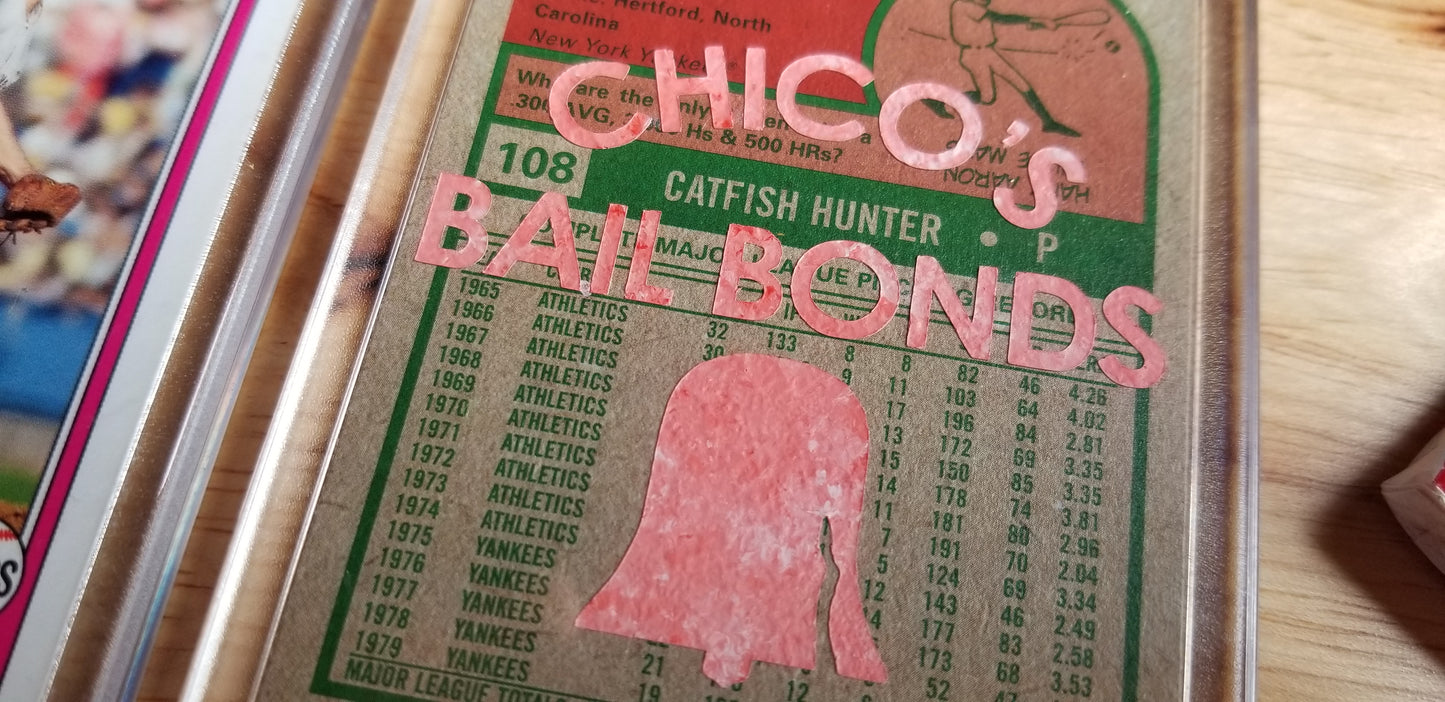 Baseball card art by Matt Rosen - Bad News Bears Catfish Hunter