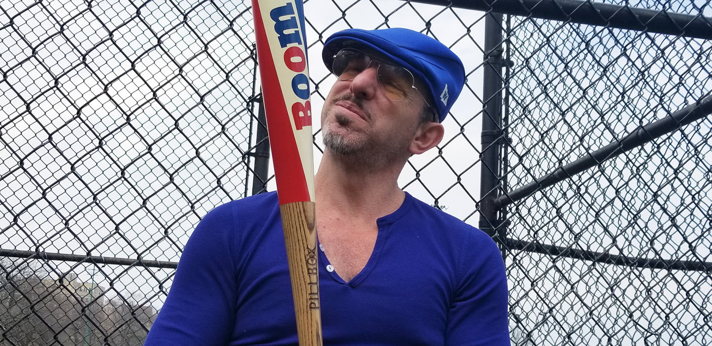 Baseball card art by Matthew Lee Rosen (aka Matthew Rosen) - Pillbox X Rosen (Boom Stick)