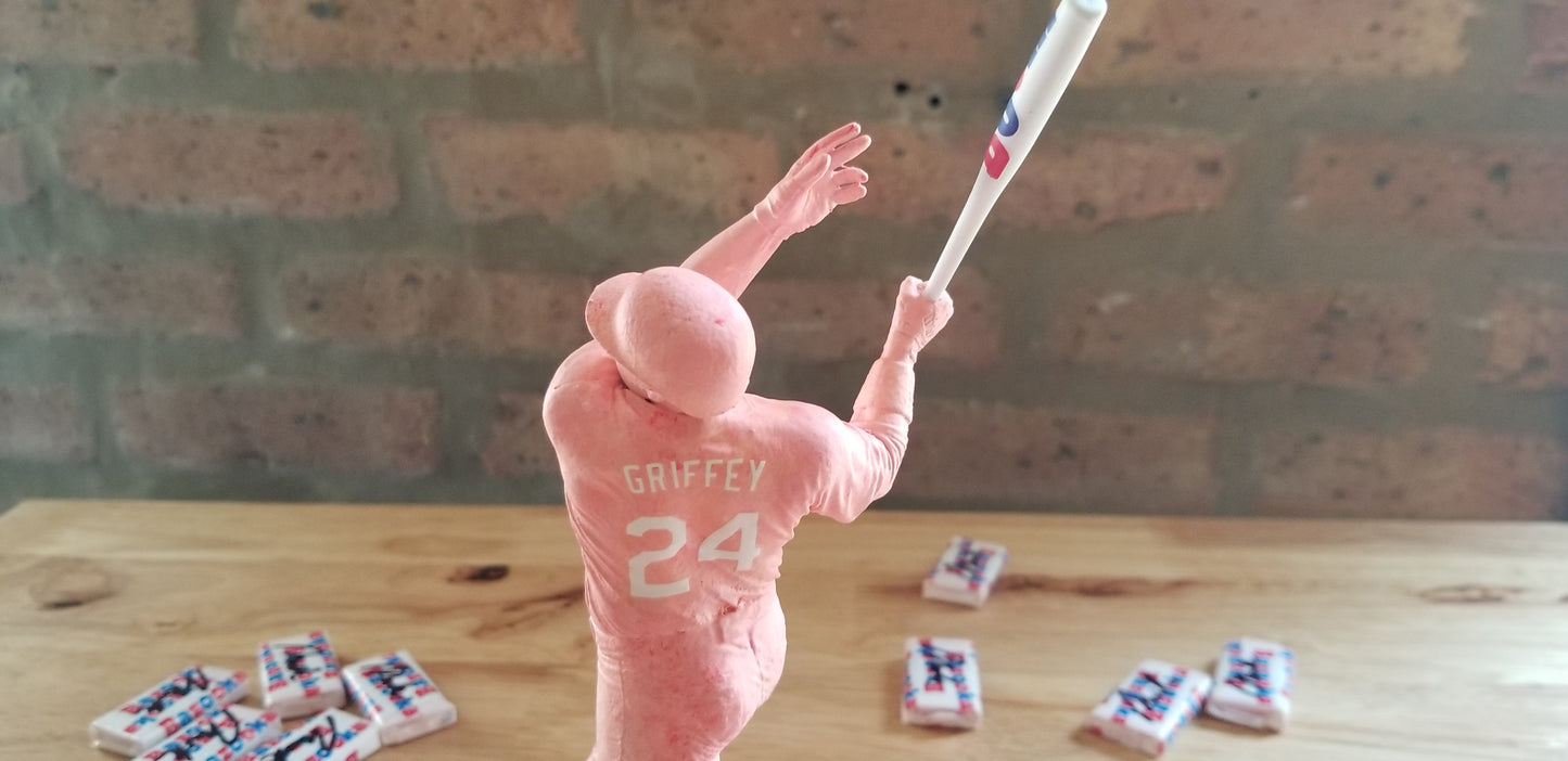 Baseball card art by Matthew Lee Rosen (aka Matthew Rosen) - Ken Griffey Jr. Boom Stick