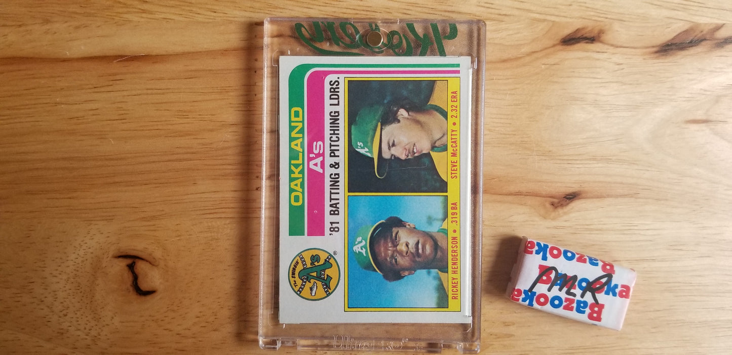 Baseball card art by Matthew Rosen - Rickey Henderson Mizuno