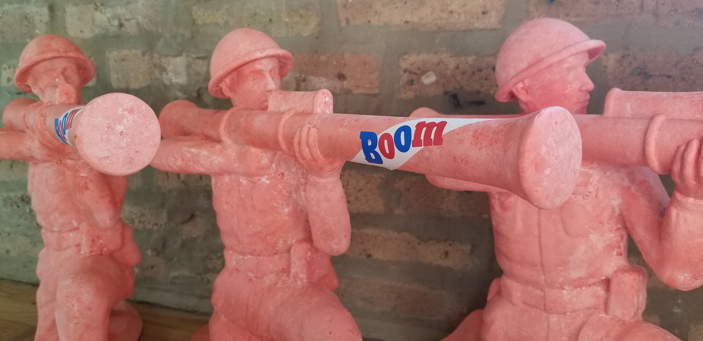 Baseball card art by Matthew Lee Rosen (aka Matthew Rosen) - Giant Bazooka Gum Army Man