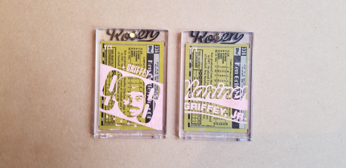 Baseball card art by Matthew Lee Rosen (aka Matthew Rosen) - Gum Stick Collector Cards - 1990 Topps Griffey Jr.