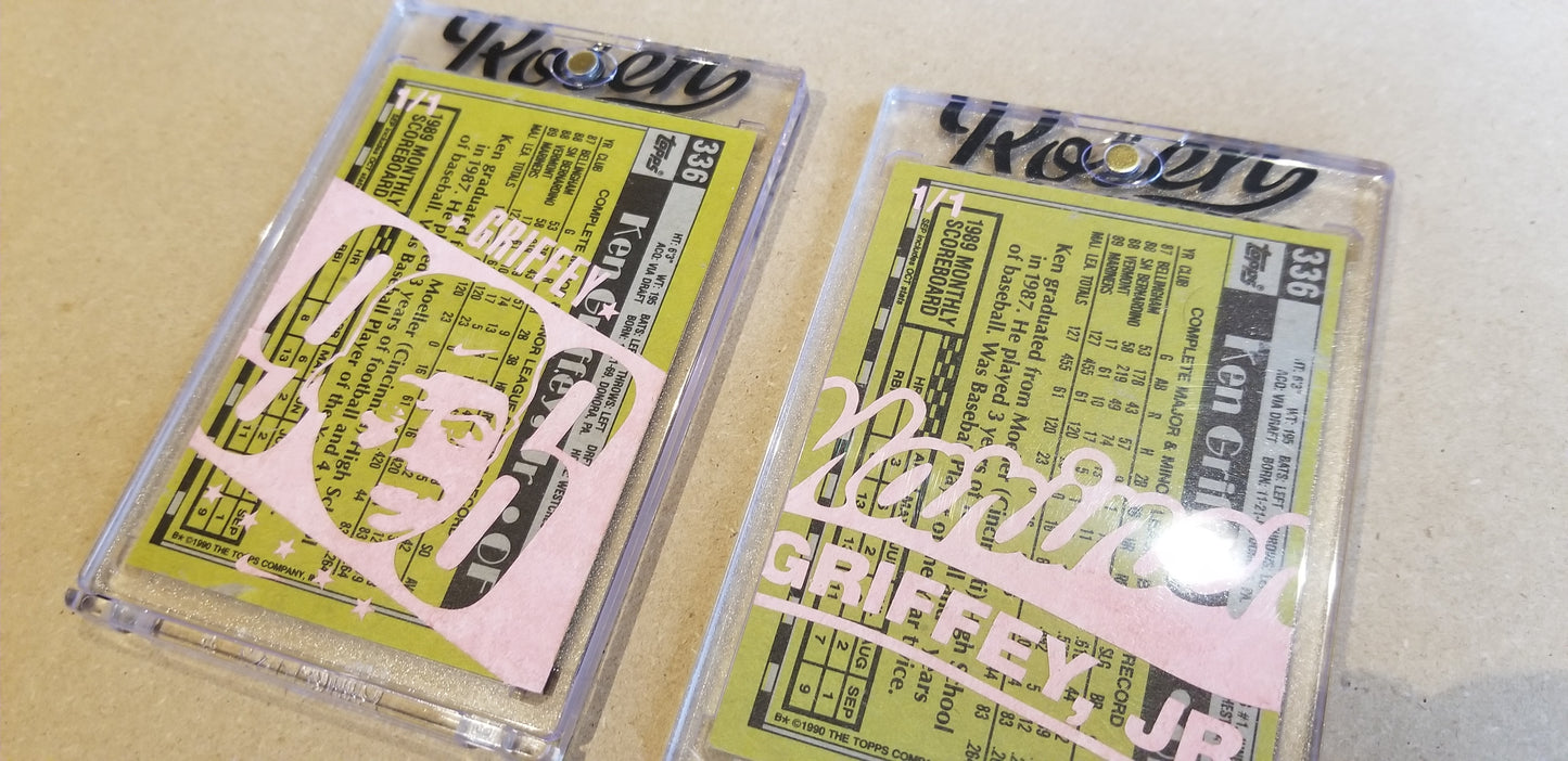 Baseball card art by Matthew Lee Rosen (aka Matthew Rosen) - Gum Stick Collector Cards - 1990 Topps Griffey Jr.