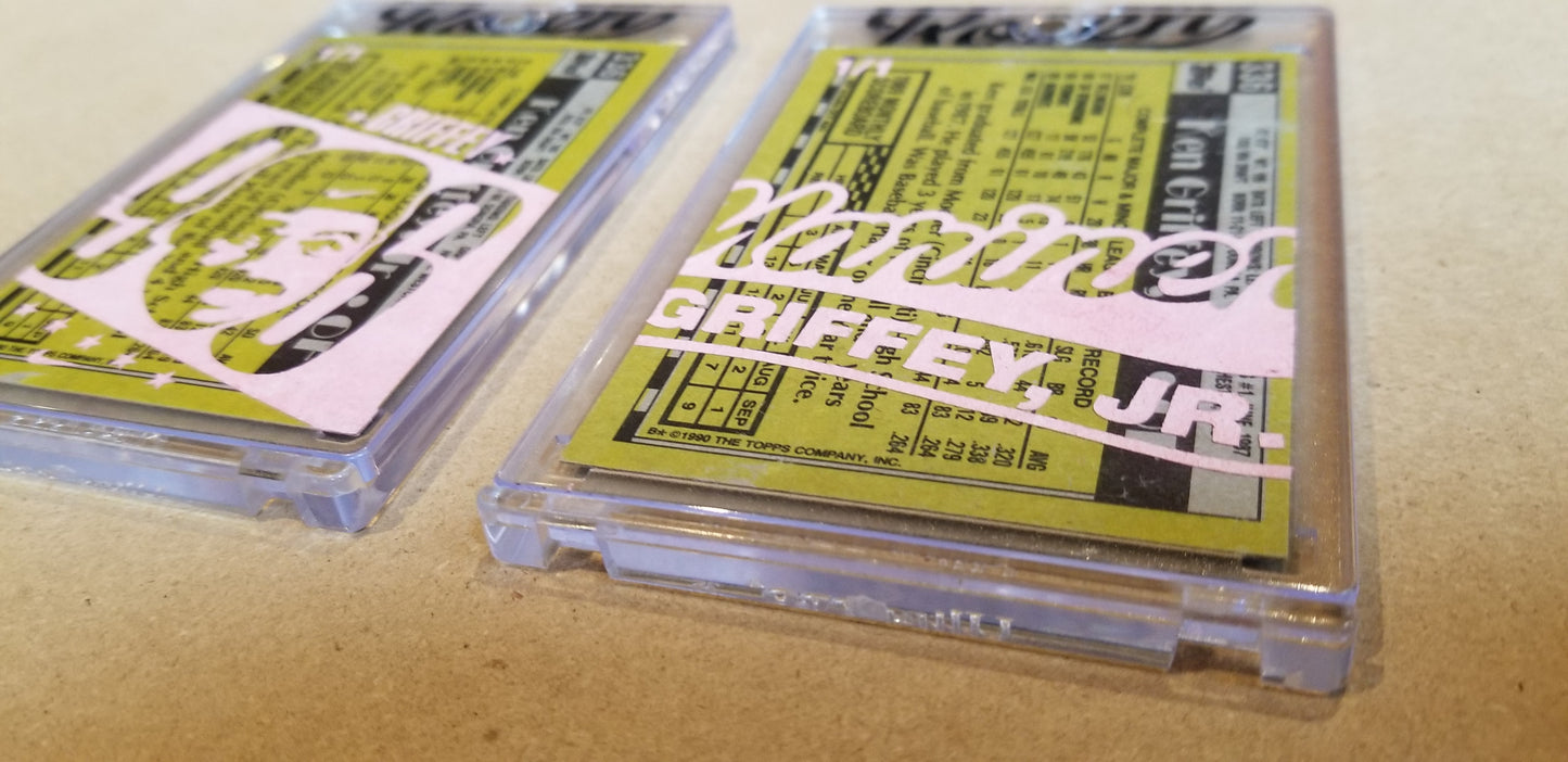 Baseball card art by Matthew Lee Rosen (aka Matthew Rosen) - Gum Stick Collector Cards - 1990 Topps Griffey Jr.