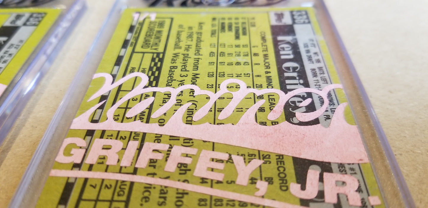 Baseball card art by Matthew Lee Rosen (aka Matthew Rosen) - Gum Stick Collector Cards - 1990 Topps Griffey Jr.
