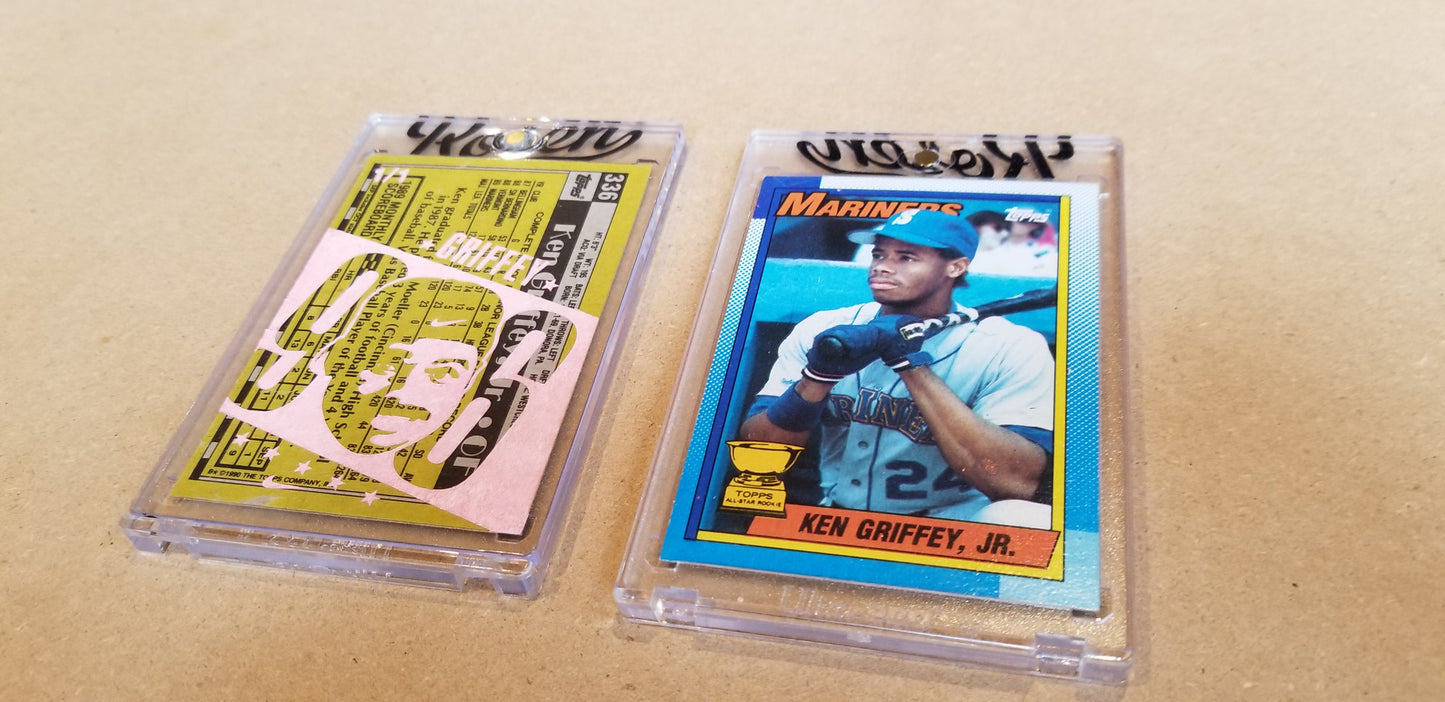 Baseball card art by Matthew Lee Rosen (aka Matthew Rosen) - Gum Stick Collector Cards - 1990 Topps Griffey Jr.