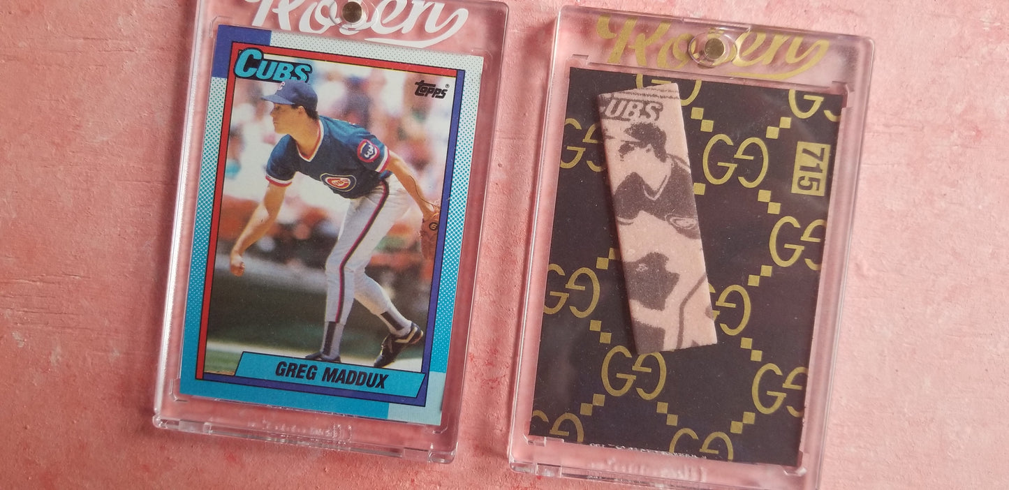 Baseball card art by Matthew Rosen - Greg Maddux 1990 Topps Gold Glove