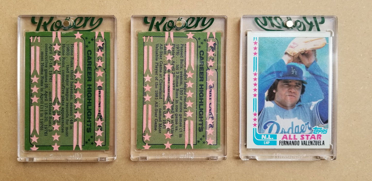 Baseball card art by Matthew Lee Rosen (aka Matthew Rosen) - 1982 Topps All Stars
