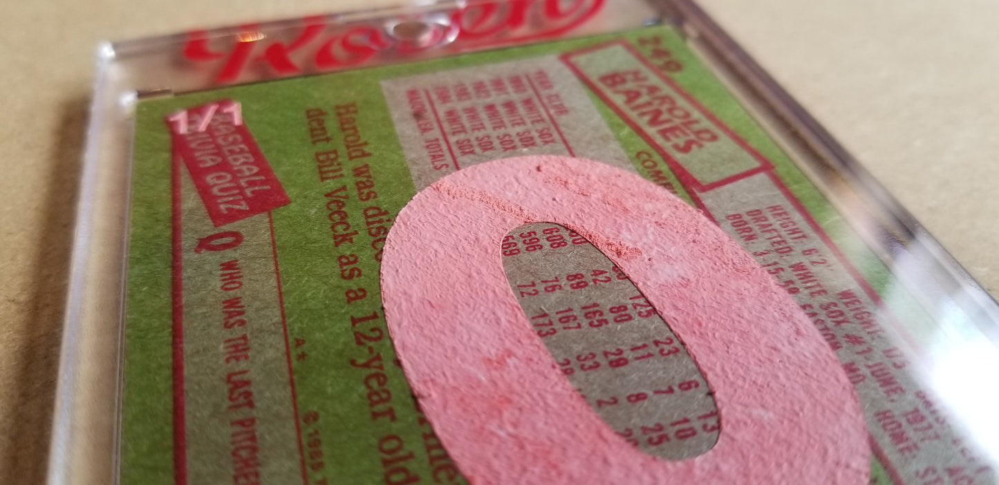Baseball card art by Matthew Lee Rosen (aka Matthew Rosen) - Gum Stick Collector Cards - 1985 Topps (Trivia Q)
