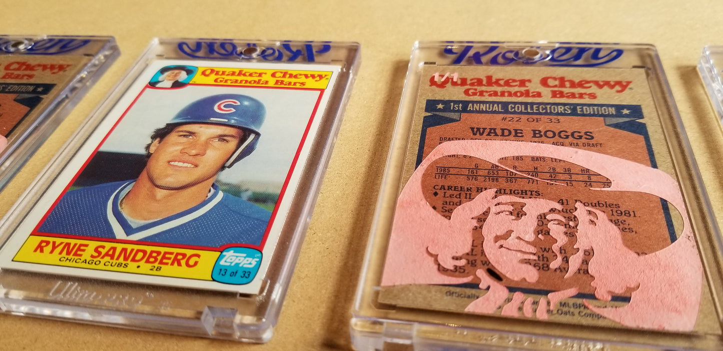 Baseball card art by Matthew Lee Rosen (aka Matthew Rosen) - Gum Stick Collector Cards - 1986 Topps Quaker Chewy