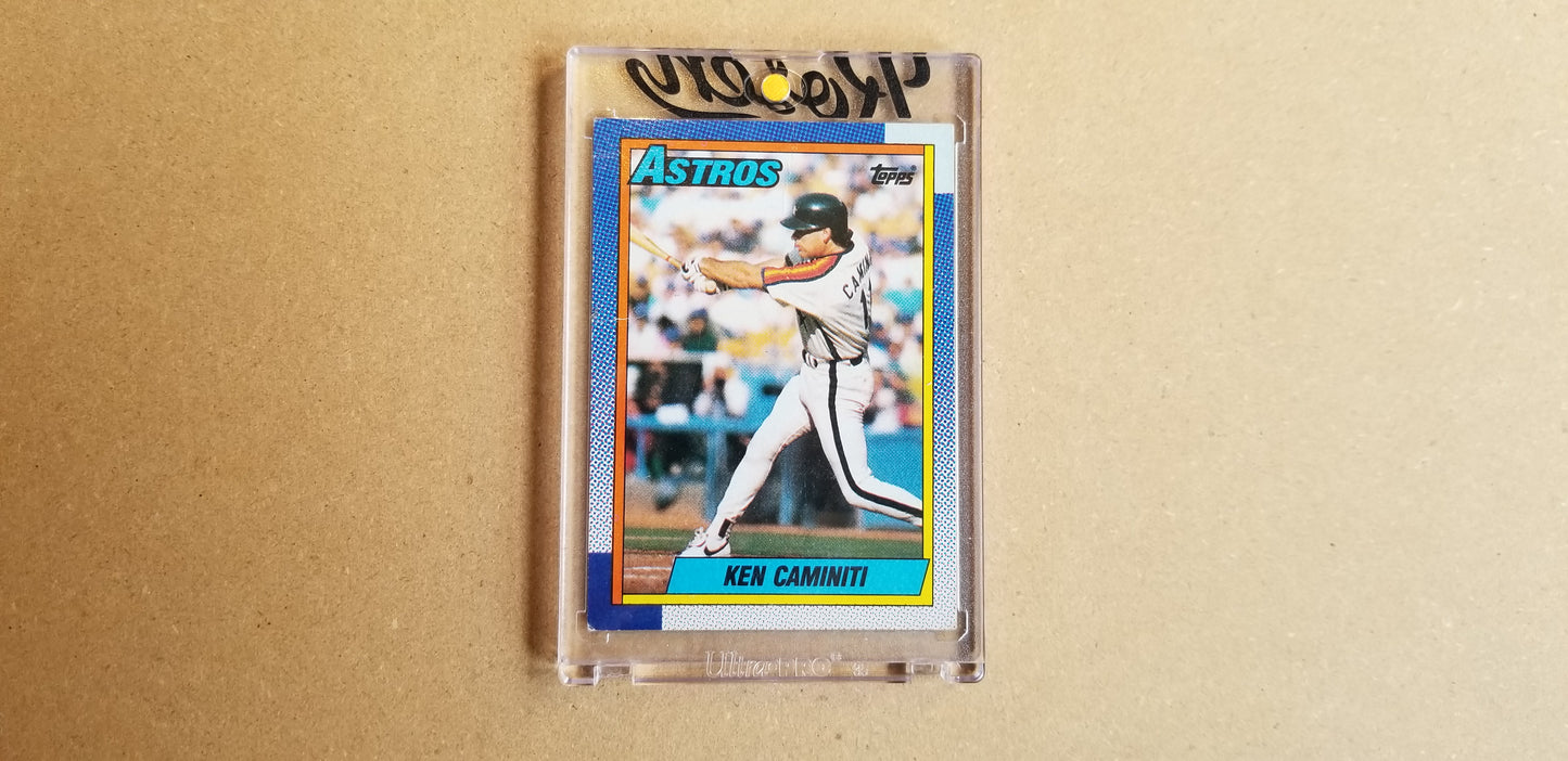 Baseball card art by Matthew Lee Rosen (aka Matthew Rosen) - Gum Stick Collector Cards - 1990 Topps Ken Caminiti (Asterisk)