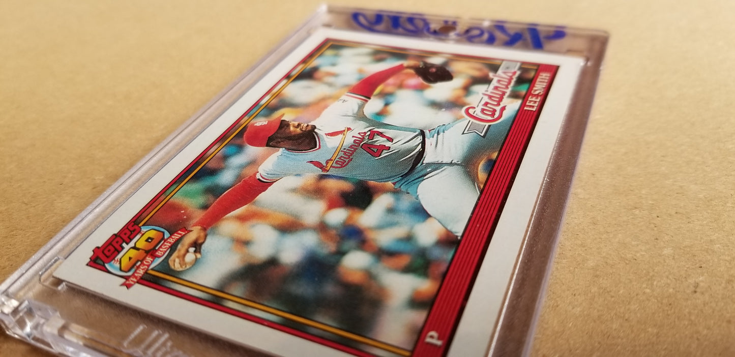 Baseball card art by Matthew Lee Rosen (aka Matthew Rosen) - Gum Stick Collector Cards - 1991 Topps Lee Smith (Gum Stick)