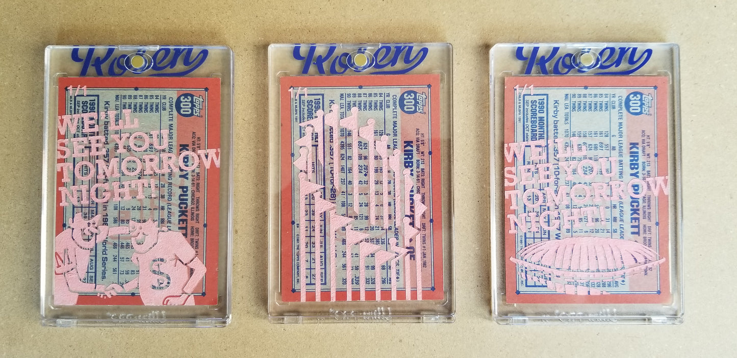 Baseball card art by Matthew Lee Rosen (aka Matthew Rosen) - 1991 Topps Kirby Puckett