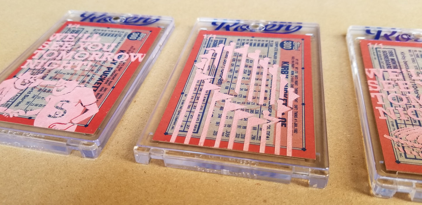 Baseball card art by Matthew Lee Rosen (aka Matthew Rosen) - 1991 Topps Kirby Puckett