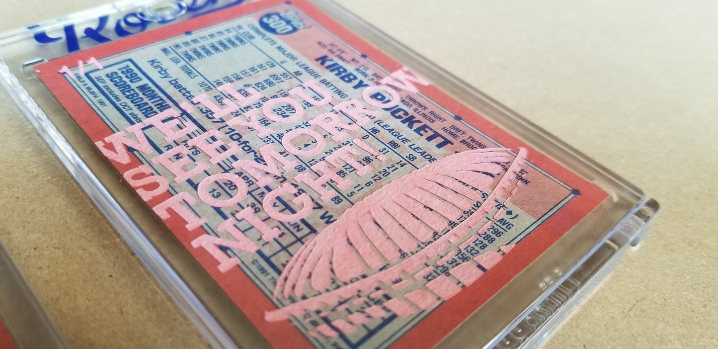 Baseball card art by Matthew Lee Rosen (aka Matthew Rosen) - 1991 Topps Kirby Puckett