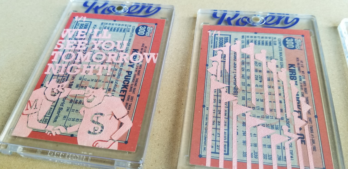 Baseball card art by Matthew Lee Rosen (aka Matthew Rosen) - 1991 Topps Kirby Puckett