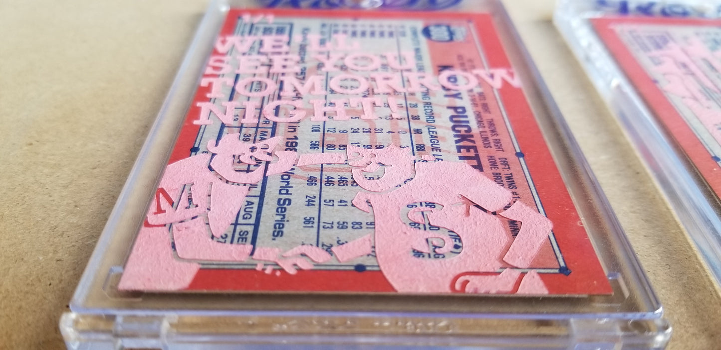 Baseball card art by Matthew Lee Rosen (aka Matthew Rosen) - 1991 Topps Kirby Puckett