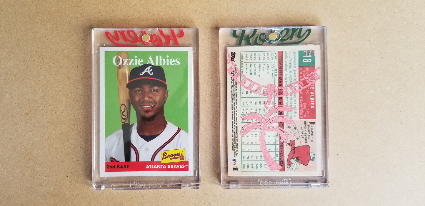 Baseball card art by Matthew Lee Rosen (aka Matthew Rosen) - Ozzie Albies Gold Chain