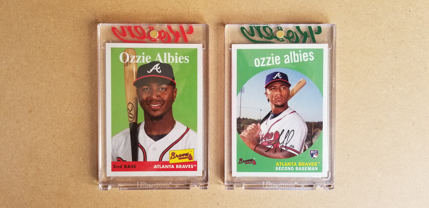 Baseball card art by Matthew Lee Rosen (aka Matthew Rosen) - Ozzie Albies Gold Chain