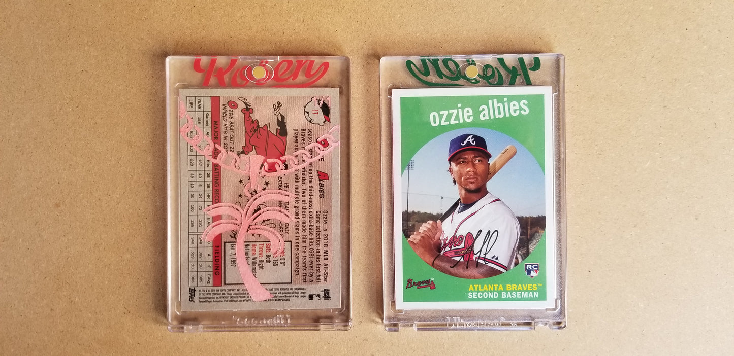 Baseball card art by Matthew Lee Rosen (aka Matthew Rosen) - Ozzie Albies Gold Chain