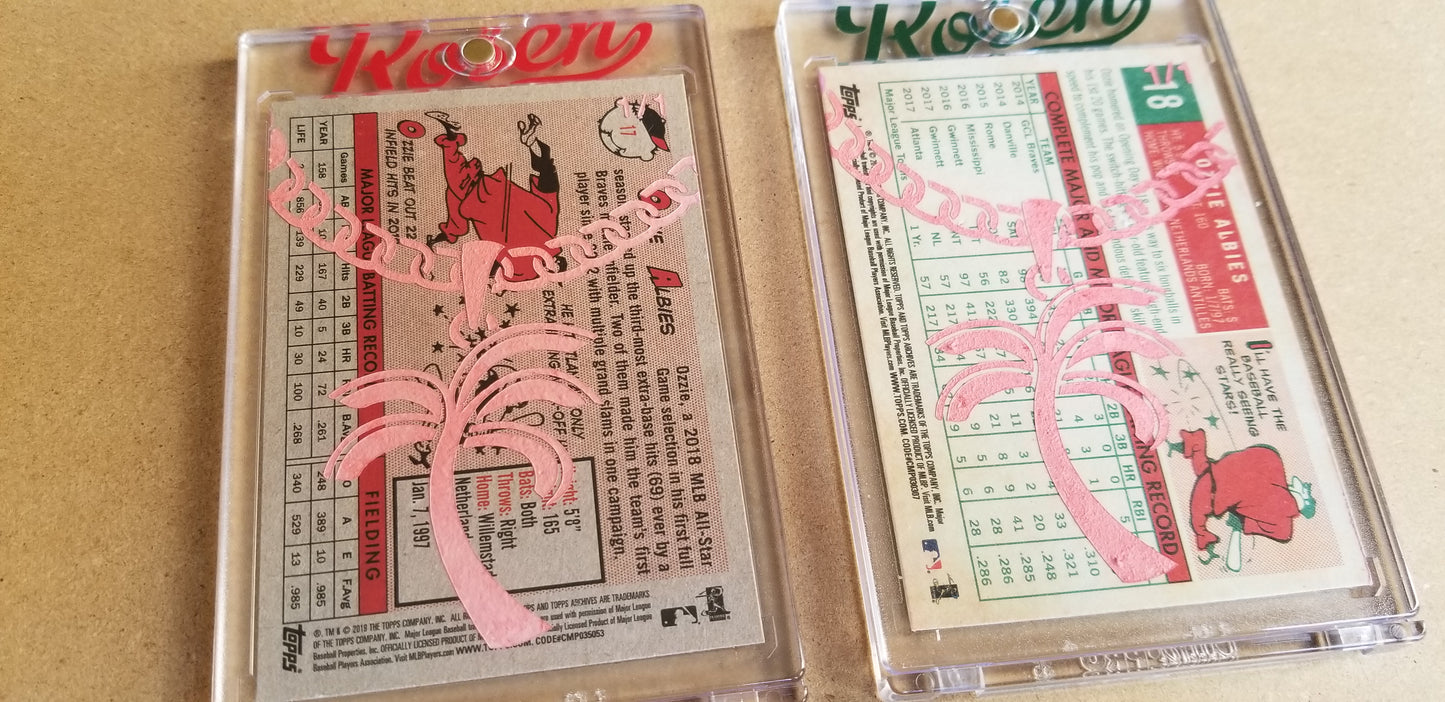 Baseball card art by Matthew Lee Rosen (aka Matthew Rosen) - Ozzie Albies Gold Chain