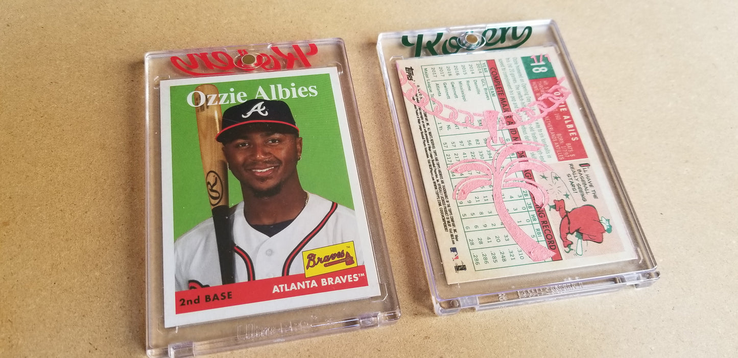 Baseball card art by Matthew Lee Rosen (aka Matthew Rosen) - Ozzie Albies Gold Chain