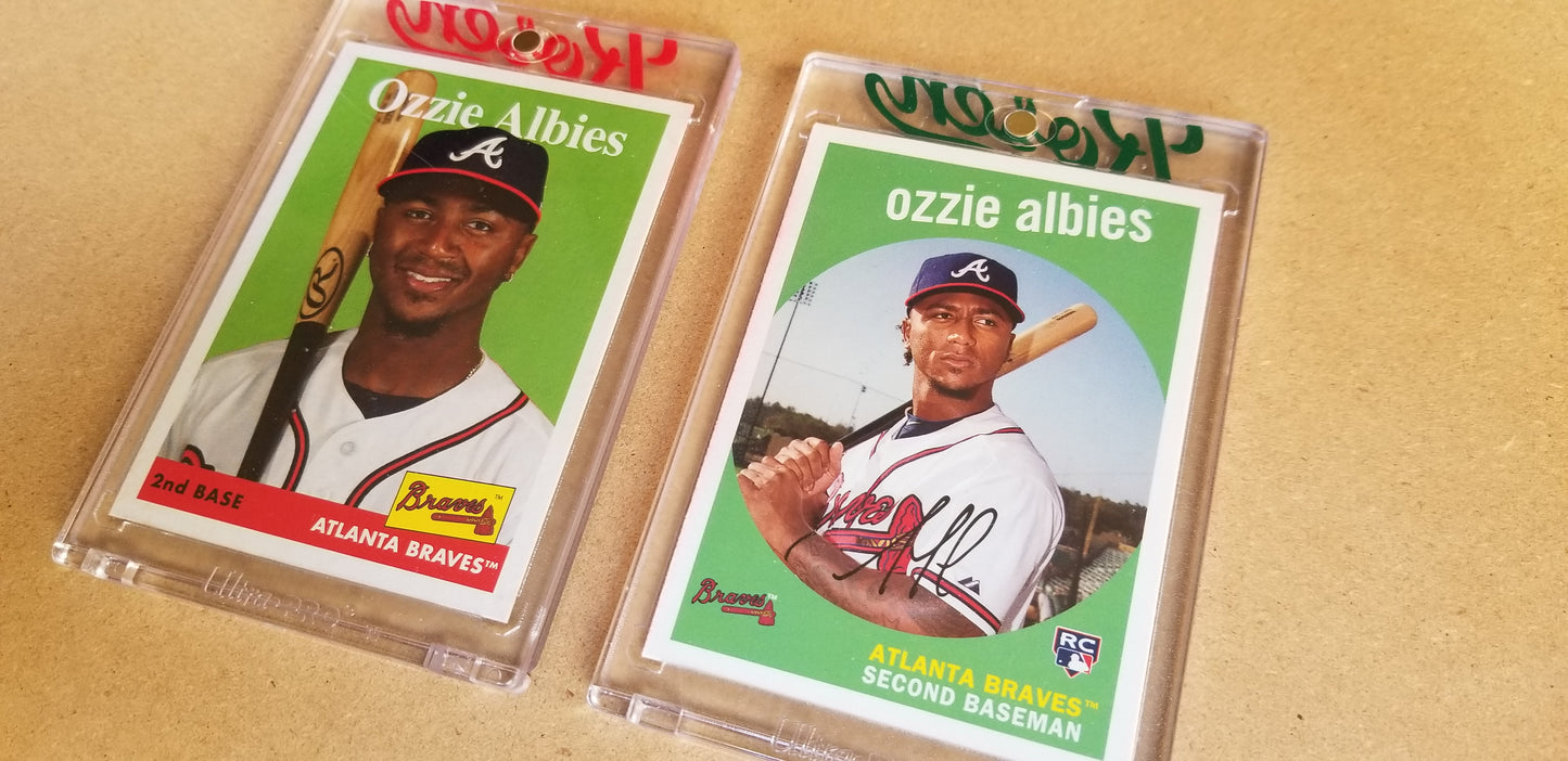 Baseball card art by Matthew Lee Rosen (aka Matthew Rosen) - Ozzie Albies Gold Chain