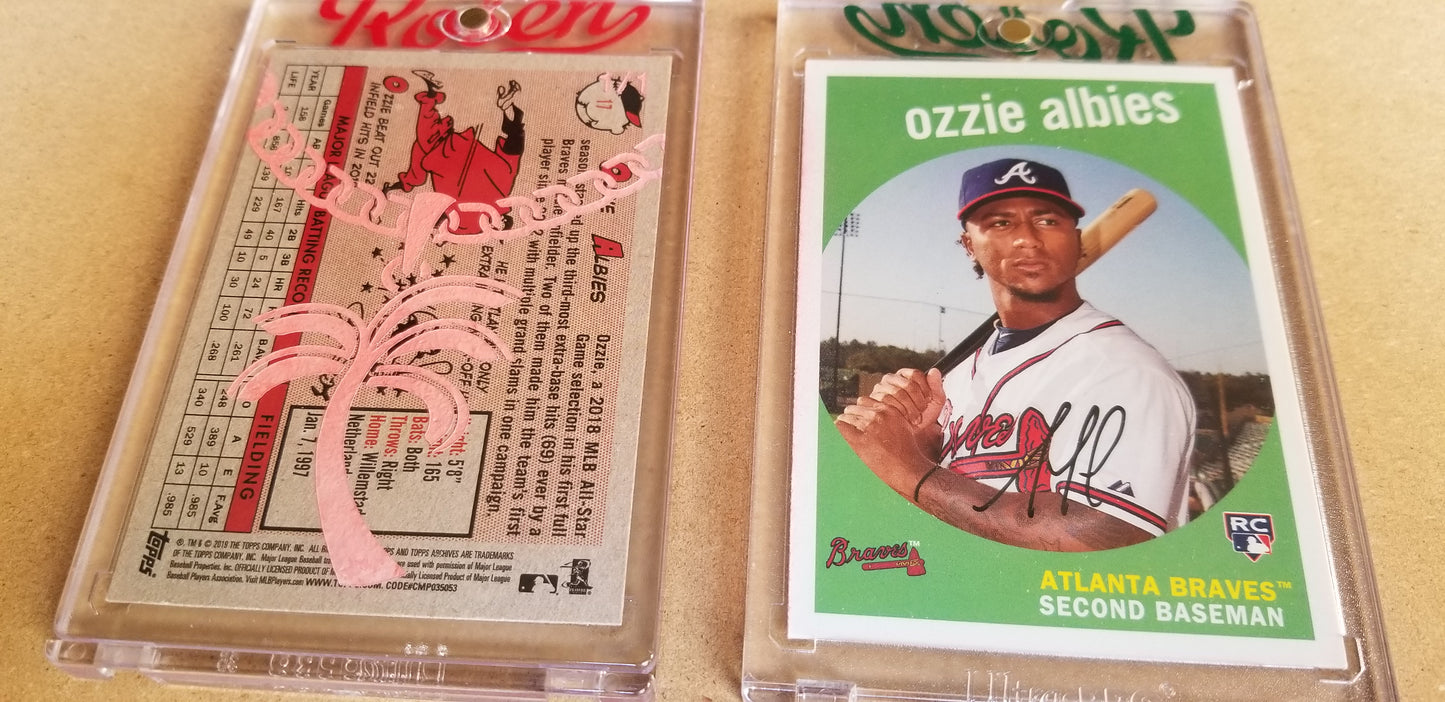 Baseball card art by Matthew Lee Rosen (aka Matthew Rosen) - Ozzie Albies Gold Chain