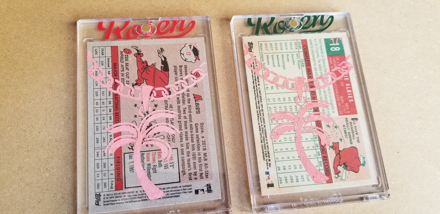 Baseball card art by Matthew Lee Rosen (aka Matthew Rosen) - Ozzie Albies Gold Chain