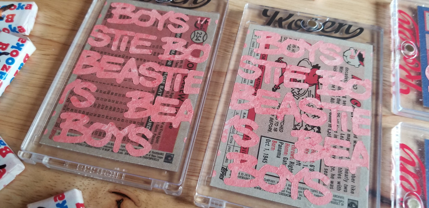 Baseball card art by Matt Rosen - Rod Carew (Beastie Boys)