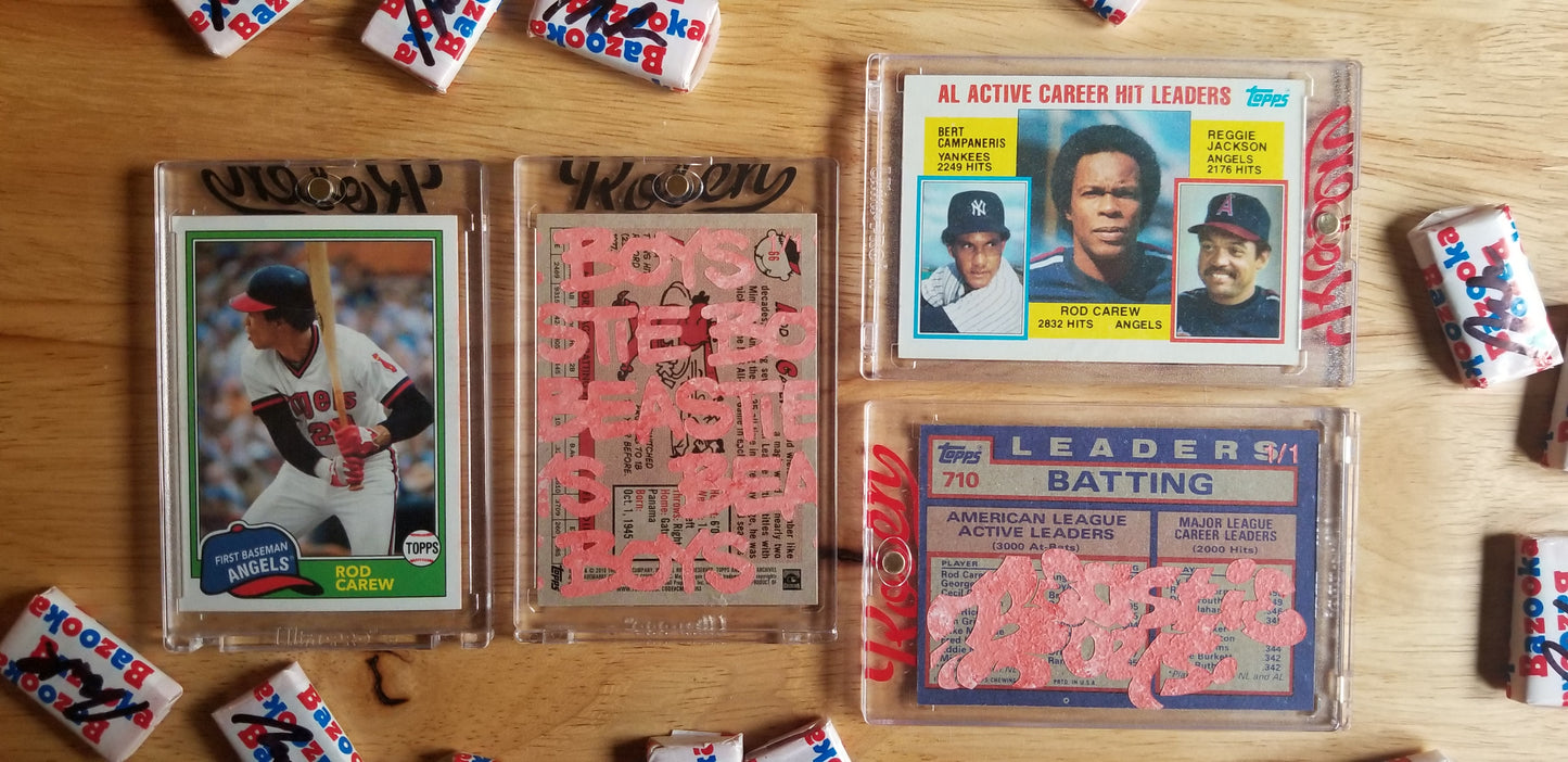 Baseball card art by Matt Rosen - Rod Carew (Beastie Boys)