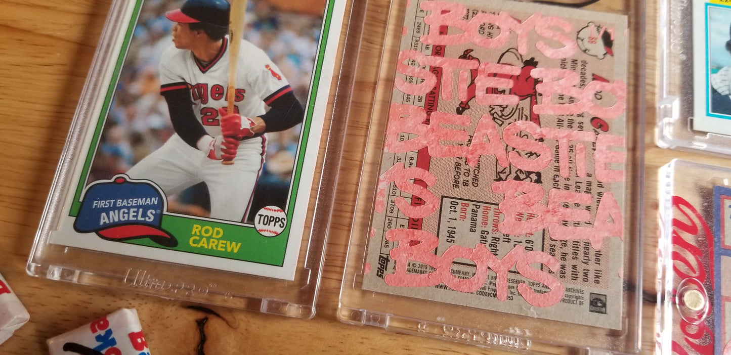 Baseball card art by Matt Rosen - Rod Carew (Beastie Boys)