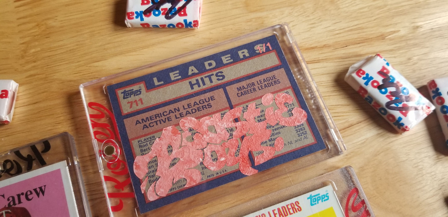 Baseball card art by Matt Rosen - Rod Carew (Beastie Boys)